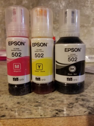 Epson 502(T502) EcoTank Black Yellow Magebta Auto-Stop Ink Bottle