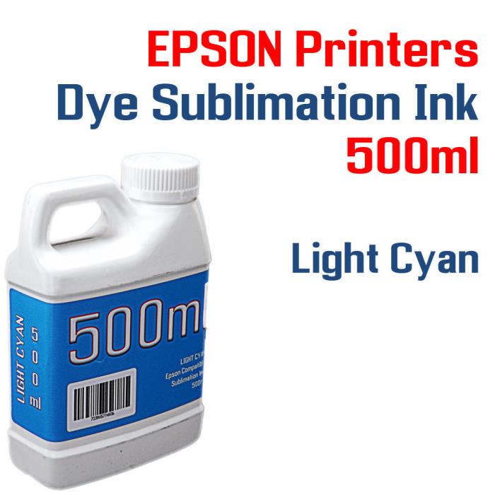 Light Cyan - Dye Sublimation Ink 500ml bottle - All Epson Printers