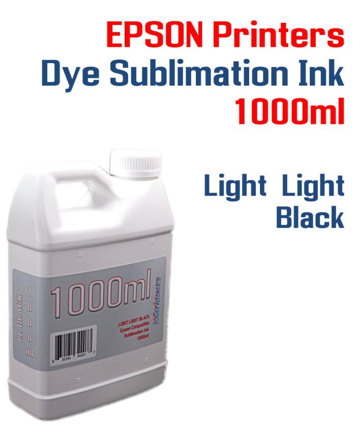 Light Light Black - Dye Sublimation Ink 1000ml bottle - All Epson Printers