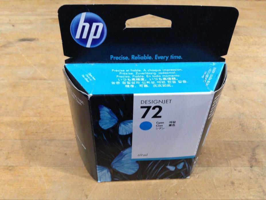 HP 72 69-ml Cyan DesignJet Ink Cartridge C9398A Exp. March 2018