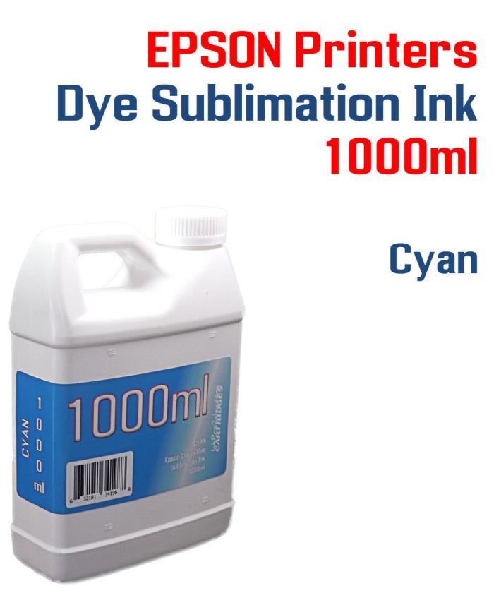 Cyan - Dye Sublimation Ink 1000ml bottle - All Epson Printers