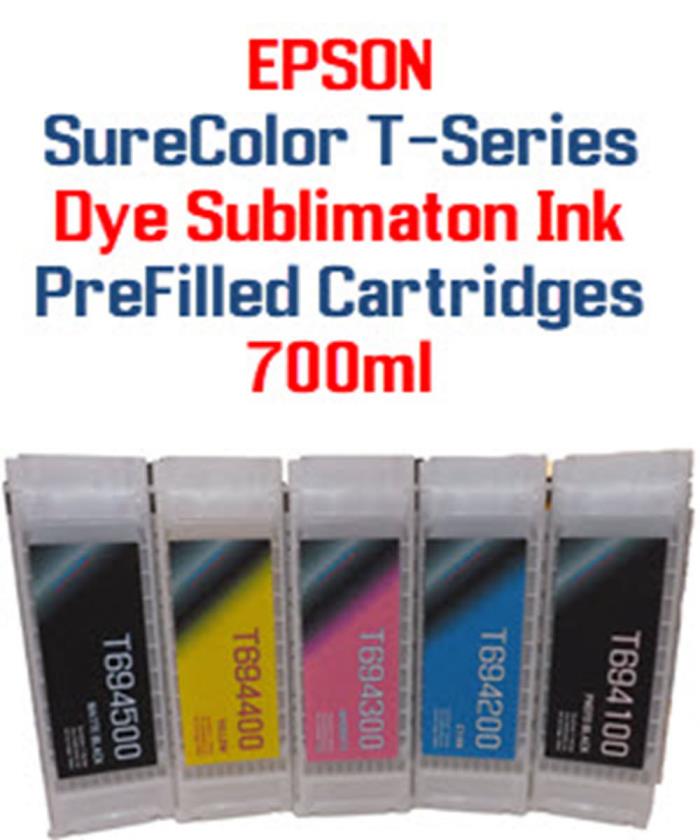 5- Dye Sublimation Ink Multi-Color cartridges - Epson SureColor T-Series non-OEM