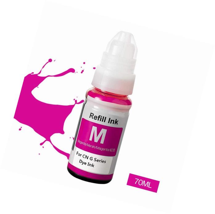 Magenta Refill Ink Bottle - Canon MegaTank GI-290 PIXMA G4210 G1200 G2200 70ML
