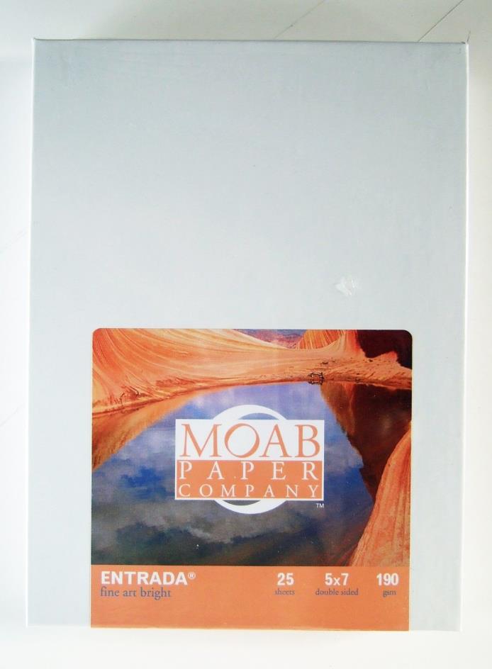 Moab Entrada fine art bright 190 photo paper, 5x7, 25 sheets