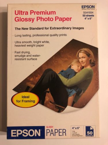 Epson Premium 4x6 Glossy Photo Paper - 50 Sheets