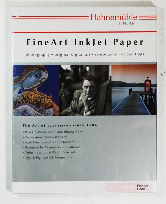Hahnemuhle Fine Art Inkjet Paper Pearl 8.5 X 11   20 Sheets Sealed Package