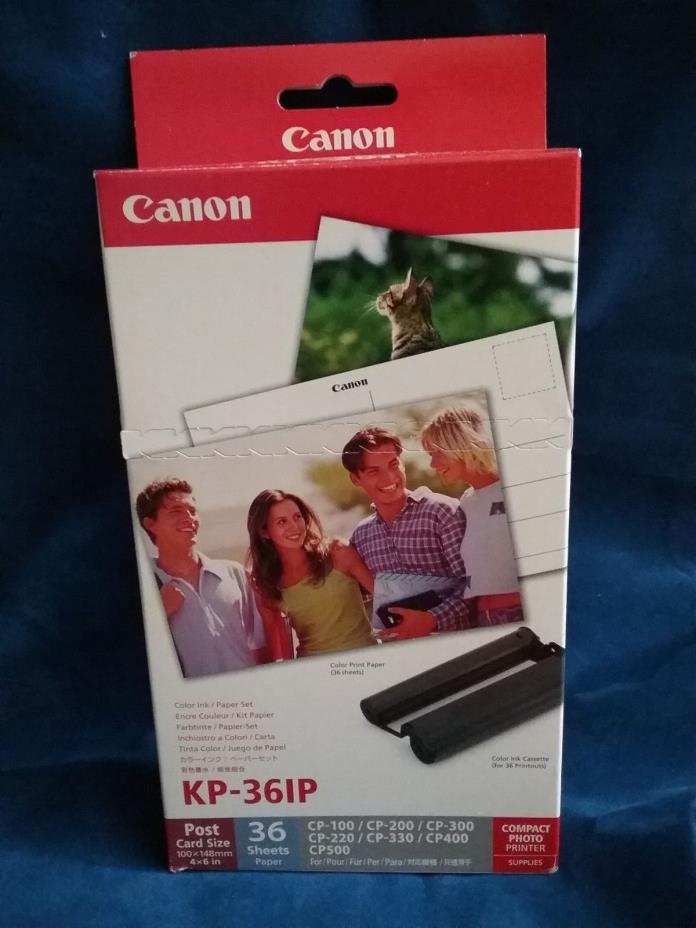 Canon KP-36IP Color Ink / Paper Set NEW In Box for compact photo printer