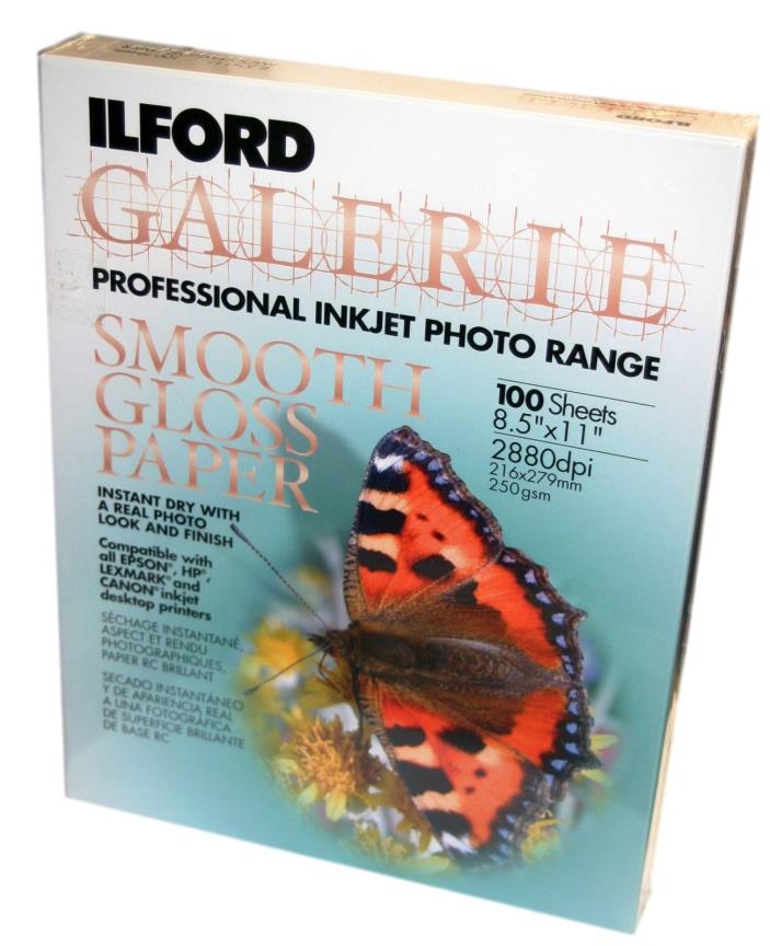 Ilford Galerie Smooth Gloss Paper Professional Inkjet Photo 8.5