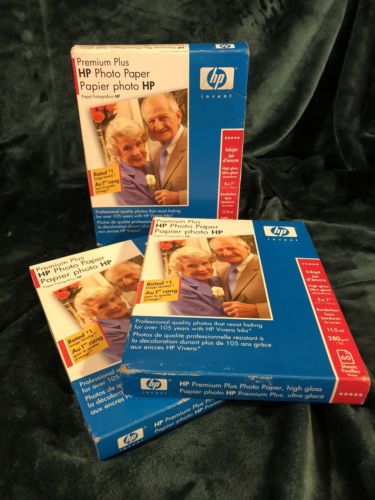 HP PHOTO PAPER 5”X7” Q6566A Inkjet 173 Total Pcs 2 Unopened Boxes 1 With 53 Pcs