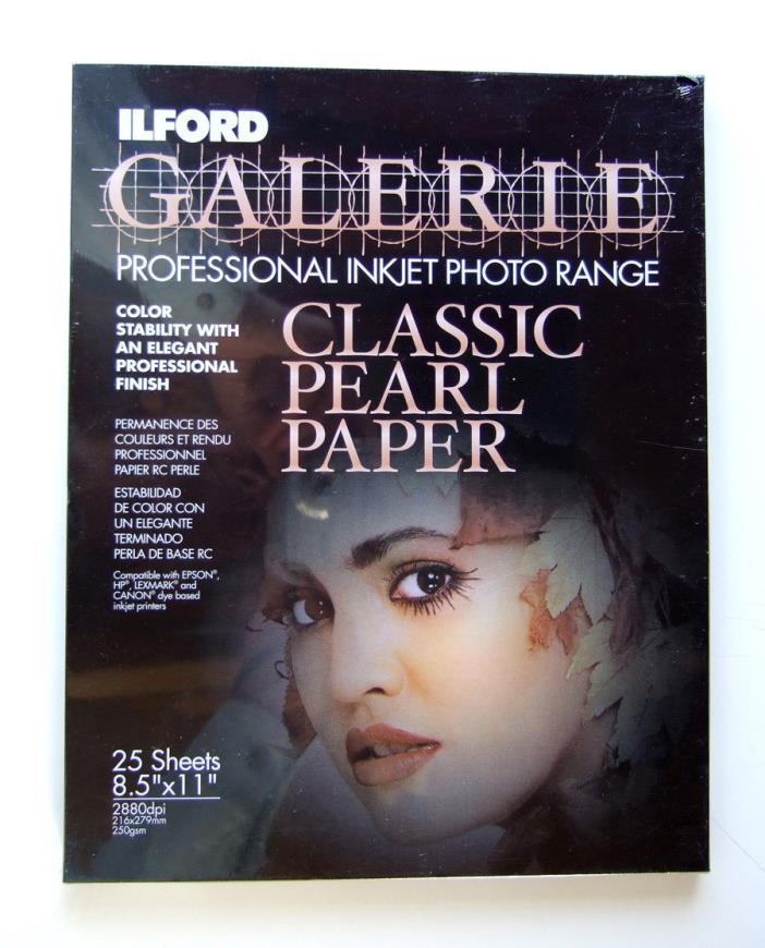 Ilford Galerie Classic Pearl photo paper 25 sheets 8.5x11