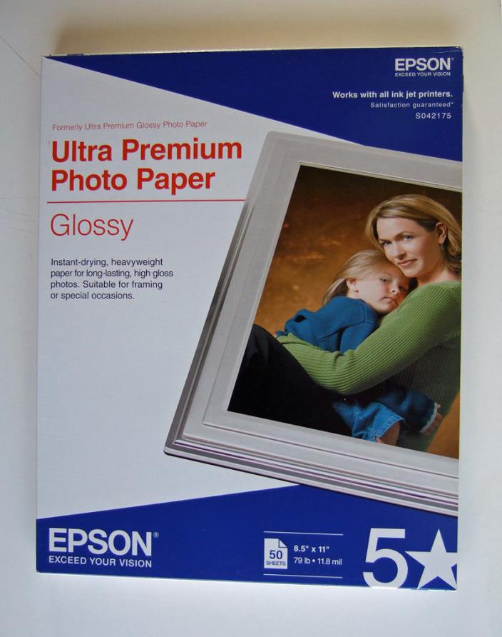 Epson Ultra Premium photo paper, glossy, 50sheets, 8.5x11