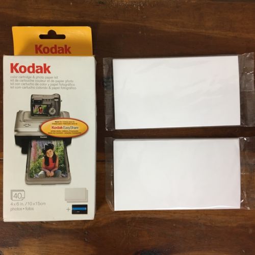 KODAK Easy Share PH-40 Color Cartridge & Photo Paper Kit BONUS 80 4X6 Prints
