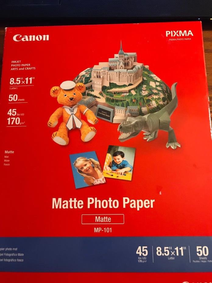 Canon 7981A004 Photo Paper Plus, Matte, 8-1/2 x 11 (Pack of 50 Sheets)