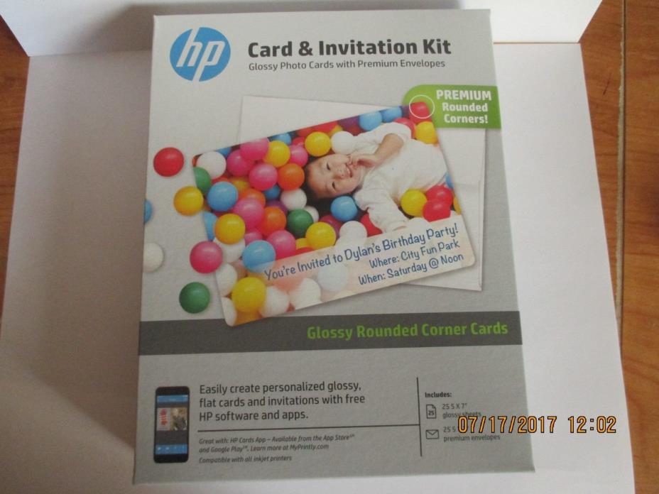 HP Card & Invitation Kit 25 5x7
