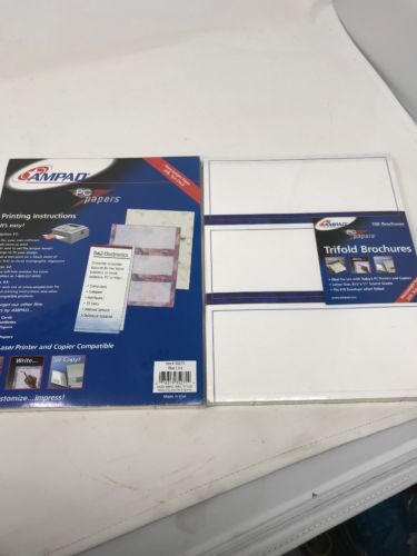 LOT OF 2 Ampad Tri-fold Brochure Paper Letter 8.5