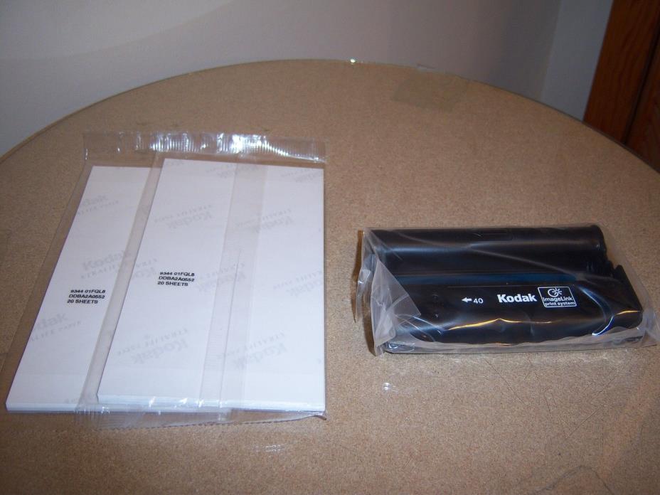NEW Kodak Imagelink PH-40 Color Cartridge & Photo Paper 40 count