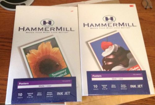 2 Hammerhill Ink Jet Poster Size Photo Gloss & Matte, 11 
