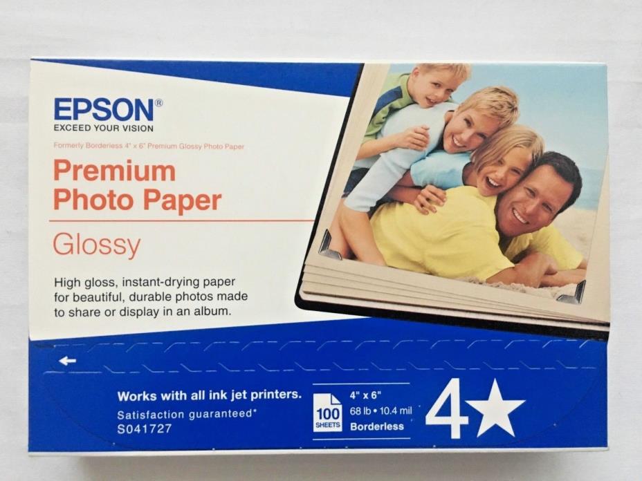 EPSON PREMIUM PHOTO PAPER *GLOSSY* 100-Sheets *NEW*