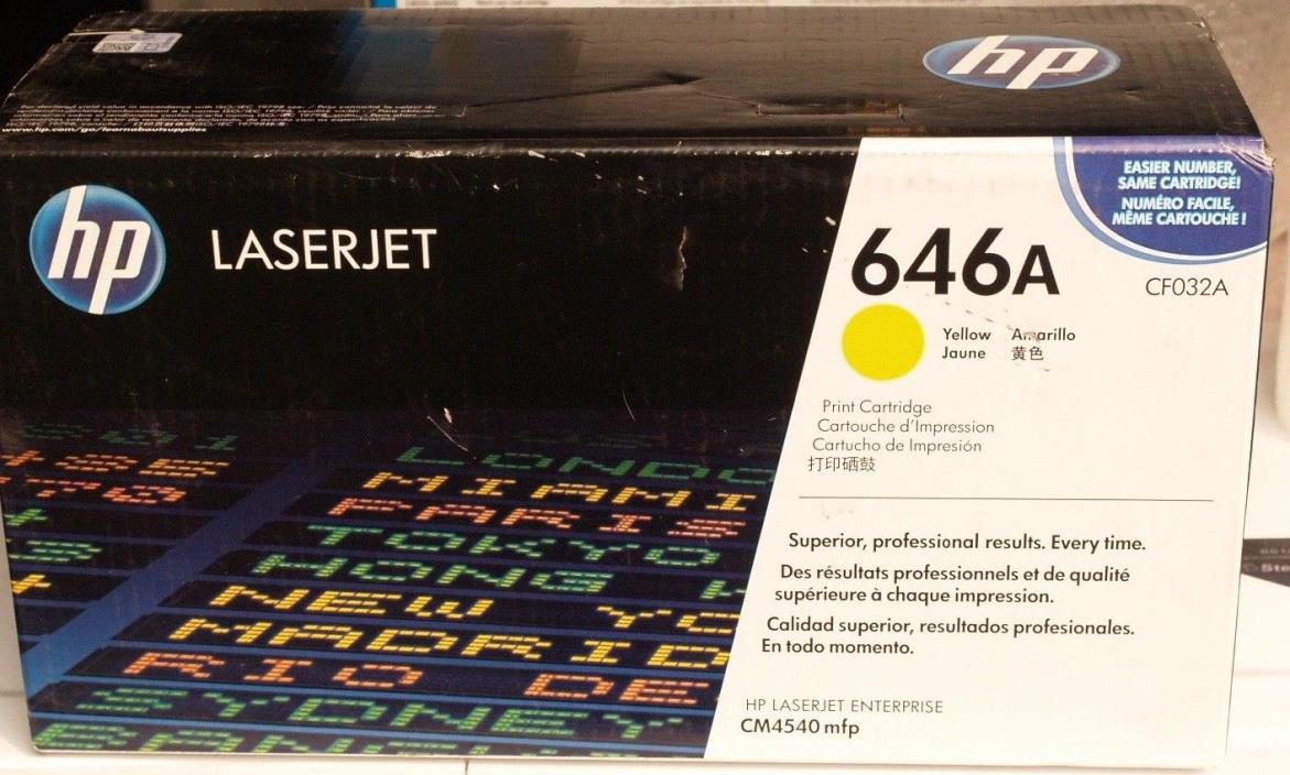 Genuine HP CF032A 646A Yellow toner cartridge SEALED