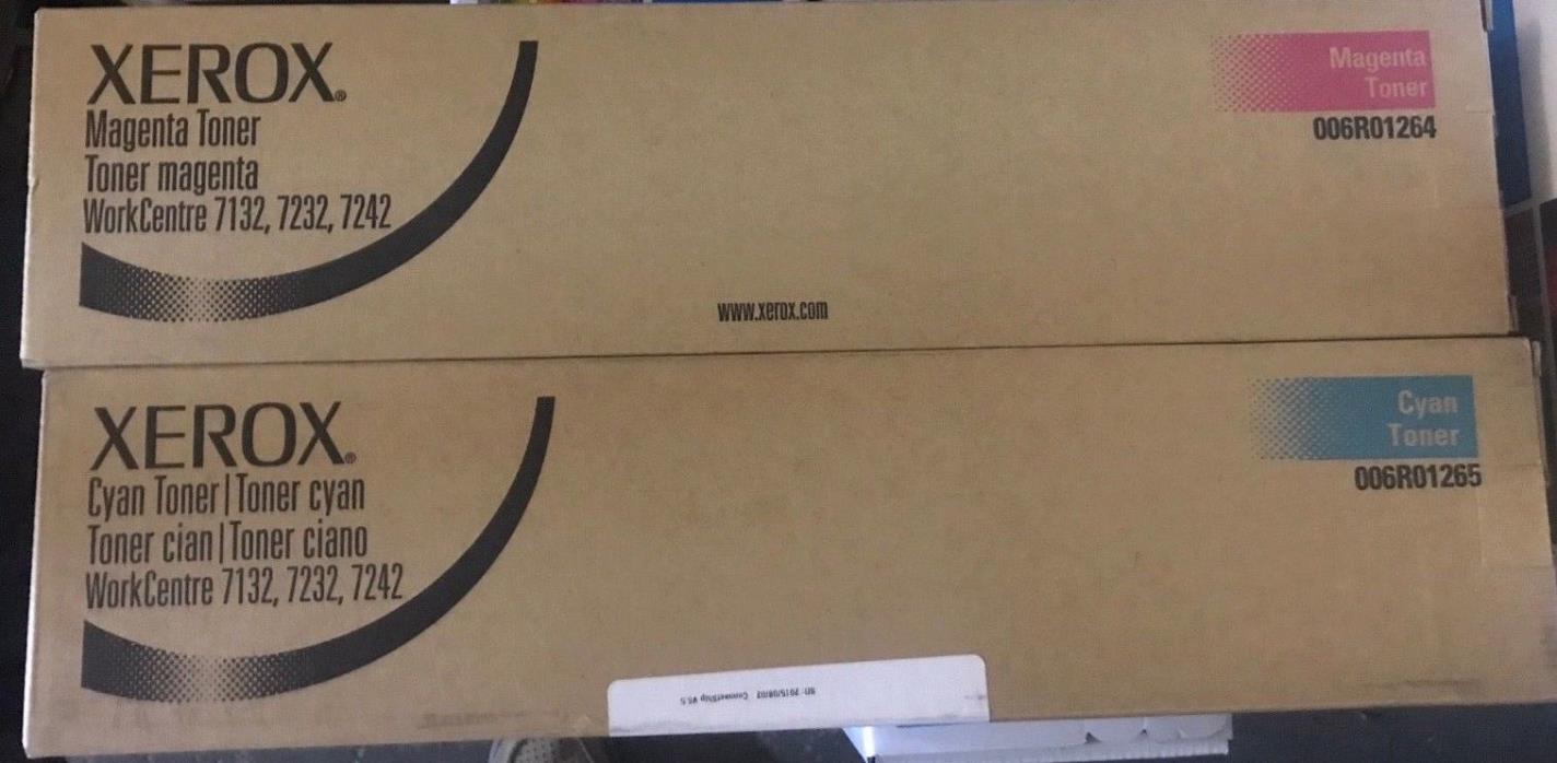 Genuine Xerox 006R01264 006R01265 Magenta Cyan toner 7132 7232 7242