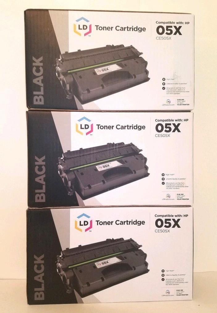 NEW Lot 3 Pack LD Toner Compatible with HP 05X CE505X for P2055d P2055dn P2055X