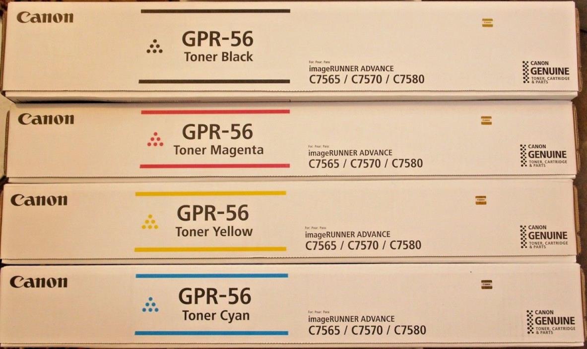 Genuine Canon GPR-56 CMYK toner set NEW SEALED