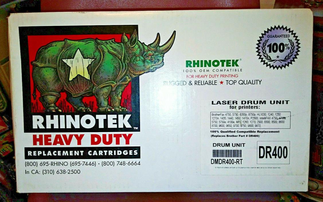 Rhinotek DR400 Drum for Brother Fax Machine DMDR400-RT NEW IN BOX