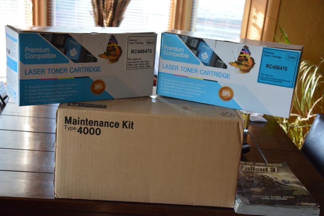 NIB Laser Ink Cartridges and Maintenance Kit 400 For Ricoh Printers