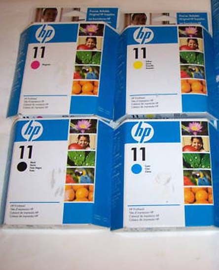 SET  HP 11  Printheads   C4910A-C4913A  g'teed