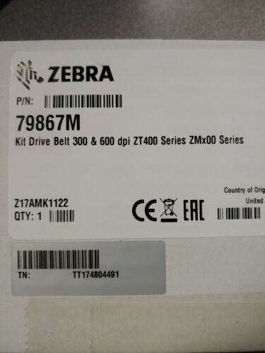 1 X Zebra  ZM400/ZM600 Thermal Printer Main Drive Belt 79867M