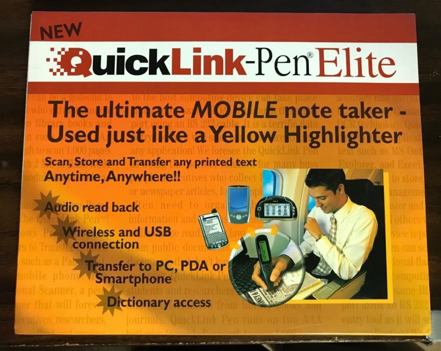 Wizcom Quicklink Pen Elite Handheld Scanner, 2MB  NEW IN BOX