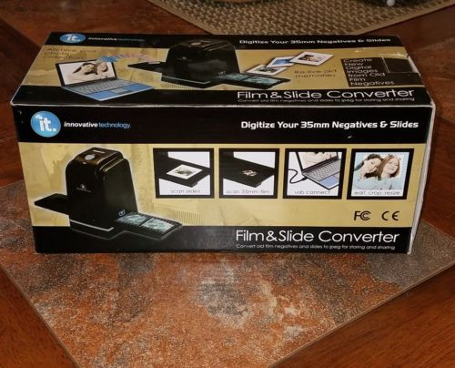 NIB INNOVATIVE TECHNOLOGY 35MM FILM AND SLIDE CONVERTER ITNS-300 IT Nice NEW