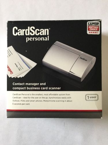 CardScan Personal V8 60 II Pass-Through Scanner Includes Box and All Accessories