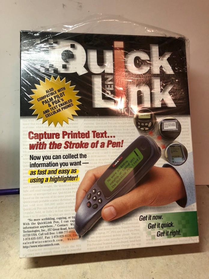 NEW WizCom QuickLink Pen Handheld Scanner Super Pen 6mb FREE SHIP