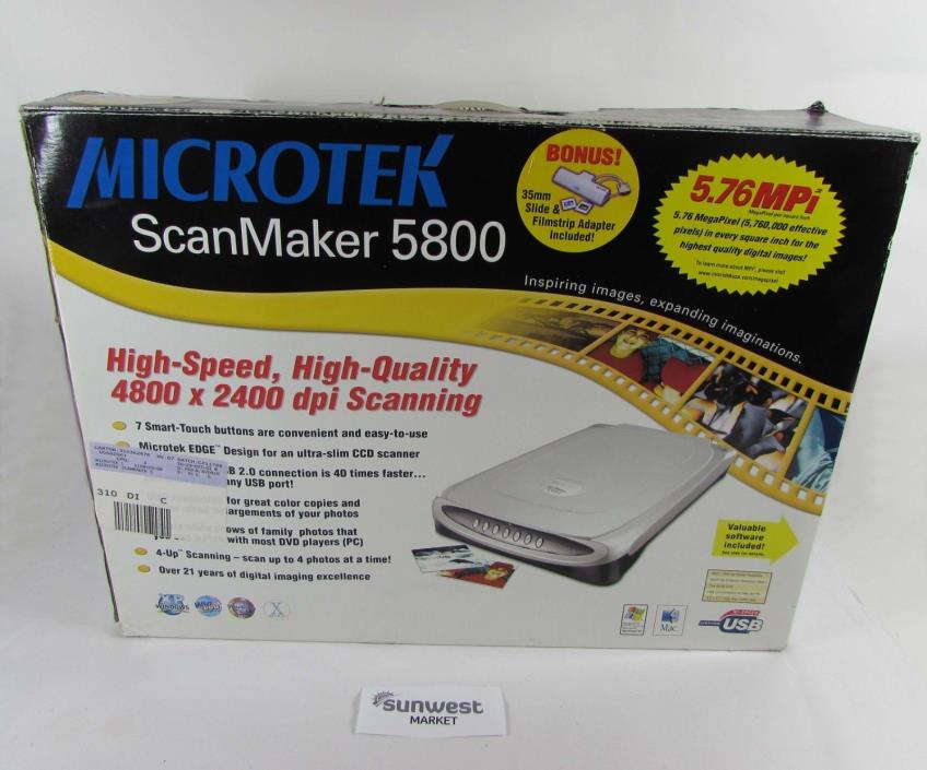Micrtotek ScanMaker 5800 High Speed Slim Flatbed Digital Portable Scanner