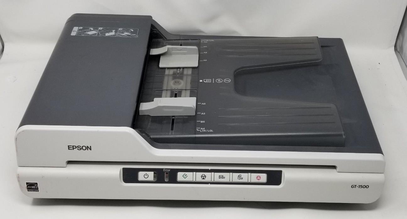 Epson WorkForce GT-1500 Flatbed Scanner W/ Automatic Document Feeder Ships FREE