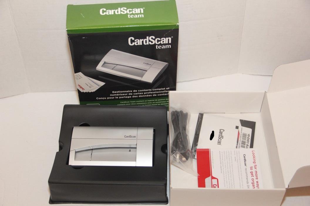 CardScan Team Executive Pass-Through Business Card Scanner 800C Rare New