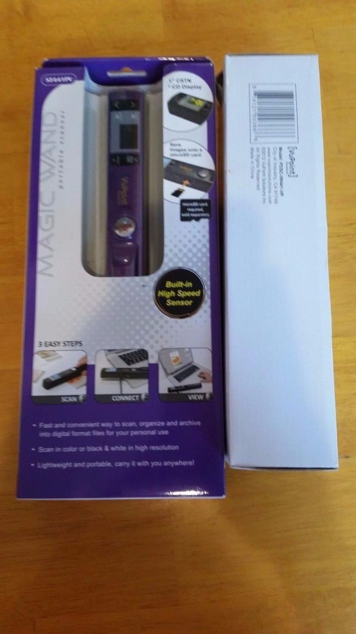 New VuPoint Magic Wand Magic Wand ST441PU Purple Scanner with Hard Case