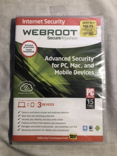 Webroot SecureAnywhere Internet Security - Full Version for Windows & Mac