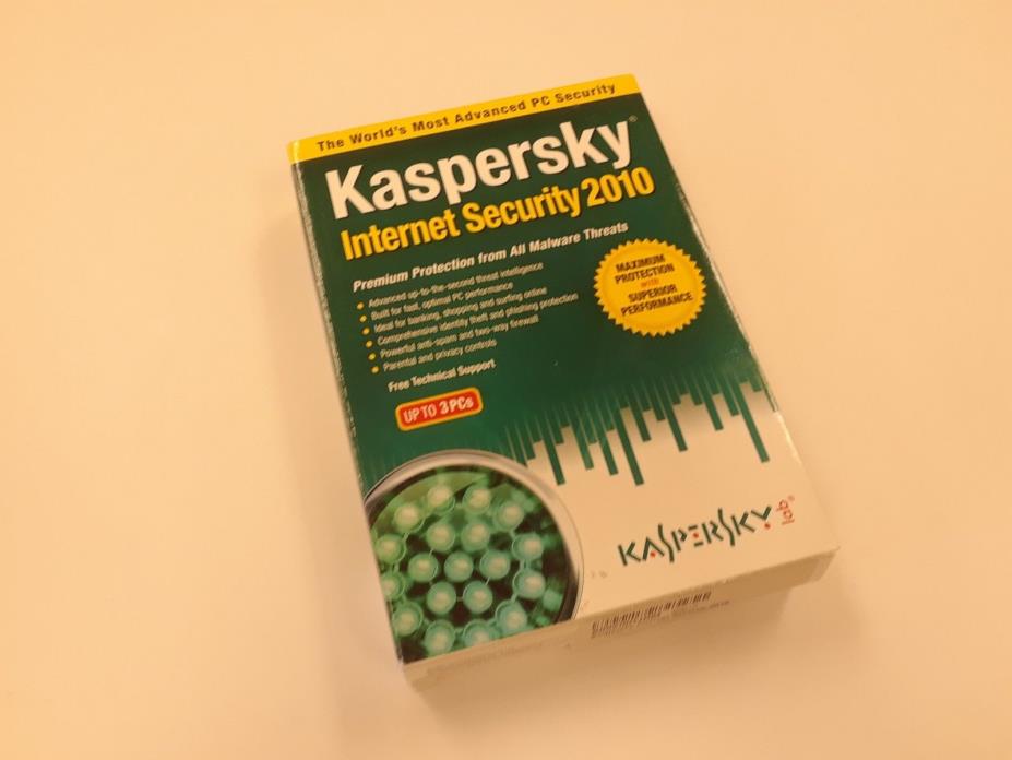 NEW Factory Sealed - KASPERSKY  Internet Security 2010  3 User
