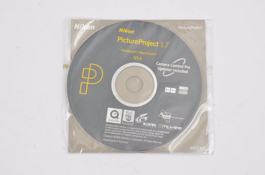 NEW NIKON PICTURE PROJECT 1.7 REFERENCE MANUAL CD (WINDOWS & MAC)