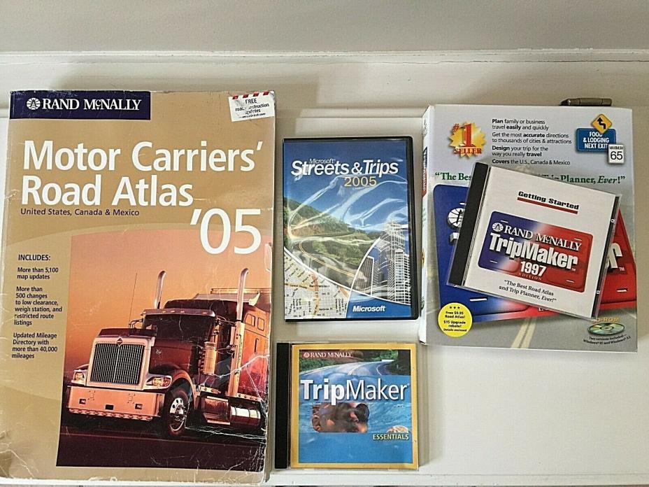 Rand McNally TripMaker 1997 Microsoft Streets & Trips Motor Carriers Atlas 2005
