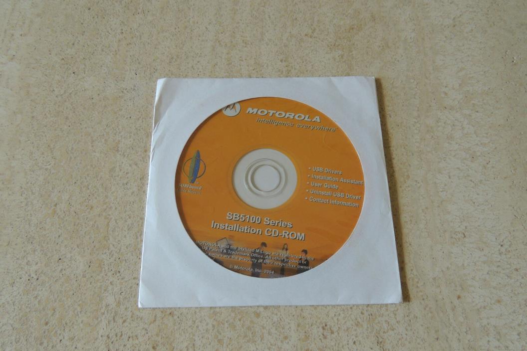 Motorola SURFboard SB5100 Series Installation CD-ROM