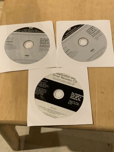 GENUINE HP RECOVERY CD SYSTEM 3 Discs 602933-001 602934-001 HBU368-01 DV4-2165DX