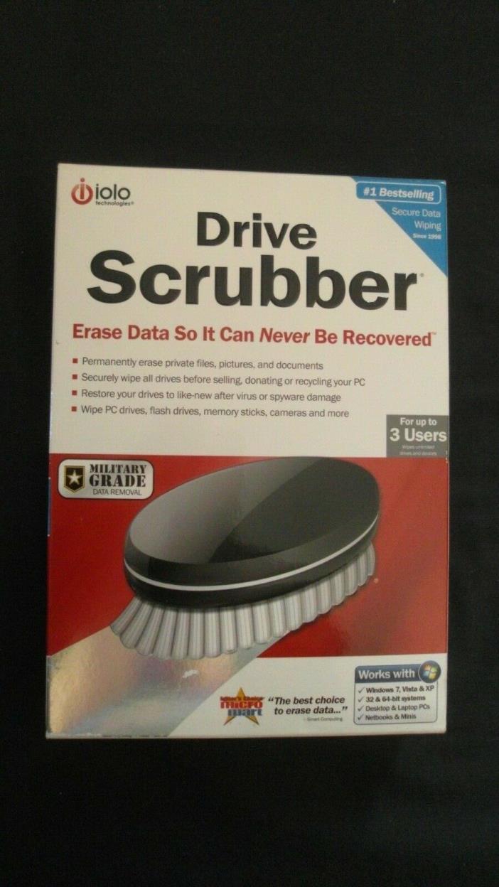 Iolo Technologies Drive Scrubber Military Grade Data Removal Unlimited PCs