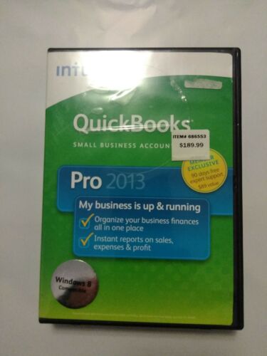 Intuit QuickBooks Pro 2013 For Windows XP, Vista, 7 & 8 License No Included Mb#2