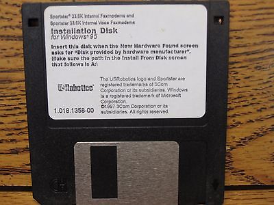 US ROBOTICS SPORTSTER 33.6 MODEM INSTALLATION DISK FOR WINDOWS 95 #1.018.1358-00