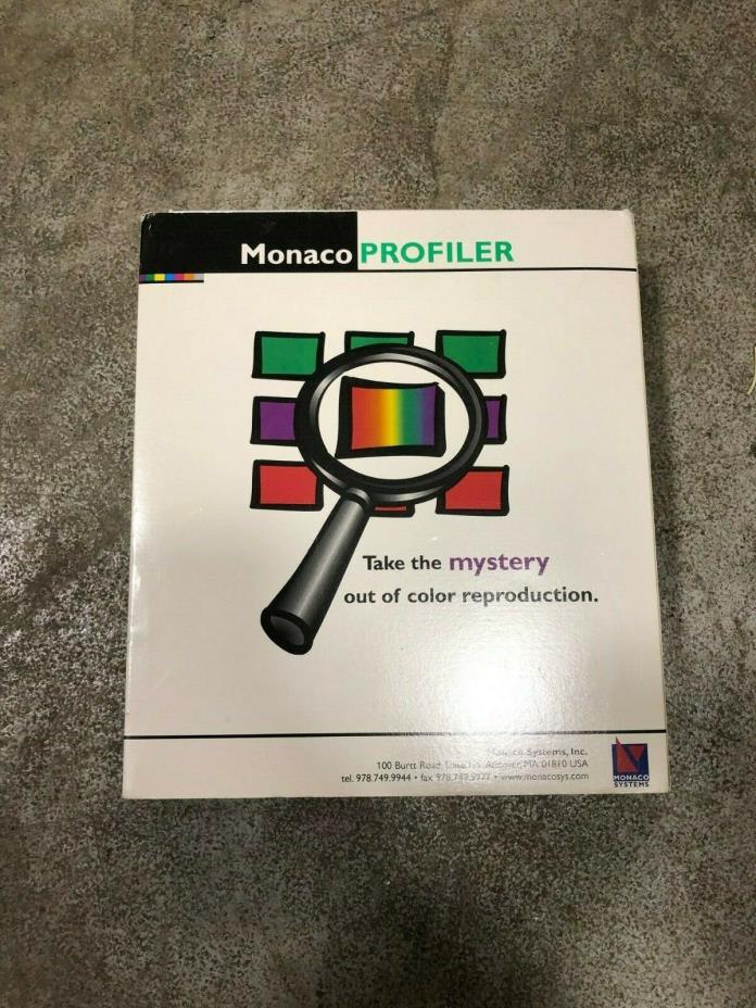 Monaco Profiler Software In Box For Mac OS - New Old Stock