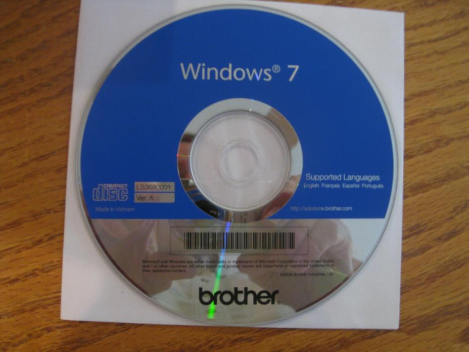 New Genuine Brother  Windows 7  CD LS3680001