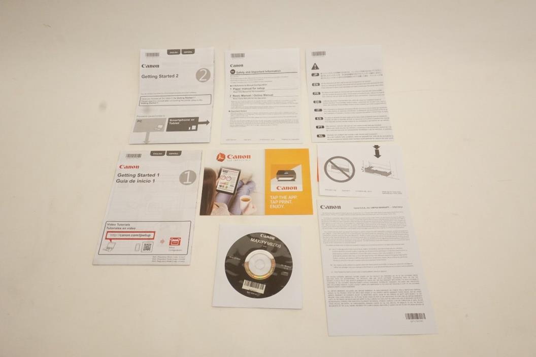 Canon Maxify MB2700 Series Setup CD-ROM, Windows, W/ Manuals